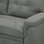 Reversible Sectional Sofa with Pull-Out Sleeper Bed, Hidden Storage Chaise, Durable Legs,