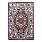 George Towne Living Persian Floral Luxury Handmade Traditional Persian Wool Area Rug
