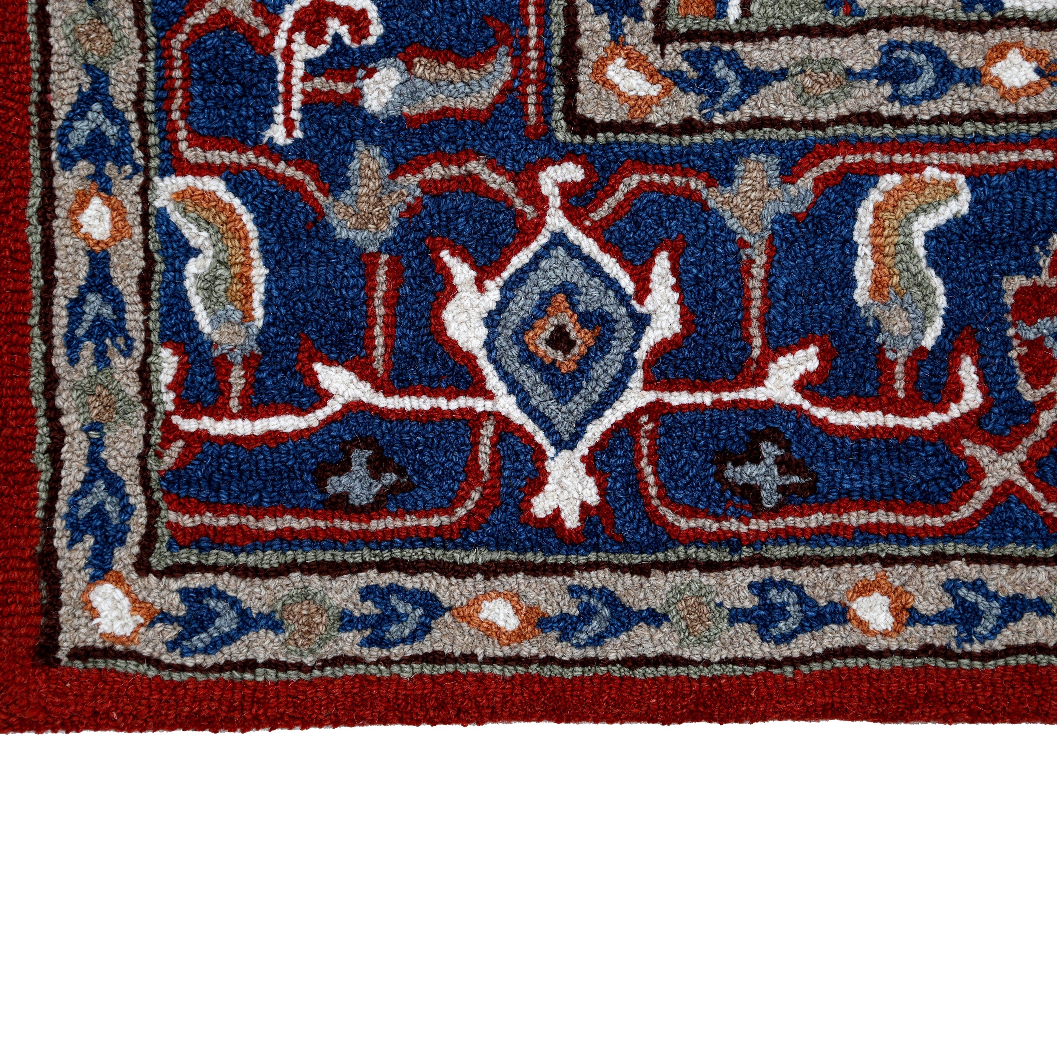 George Towne Living Persian Floral Luxury Handmade Traditional Persian Wool Area Rug