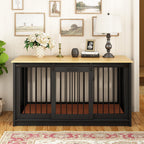 Pet Residence with Iron Tube Reinforcement Stylish & Sturdy Dog Crate