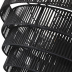 Piersan 5-Light Modern Bohemian Chandelier with Tiered Rattan Shade - 26 in. W