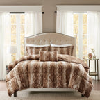 Madison Park Marselle Faux Fur Comforter Set