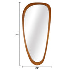 Pine Frame Cobblestone Shaped Asymmetrical Wall Mirror