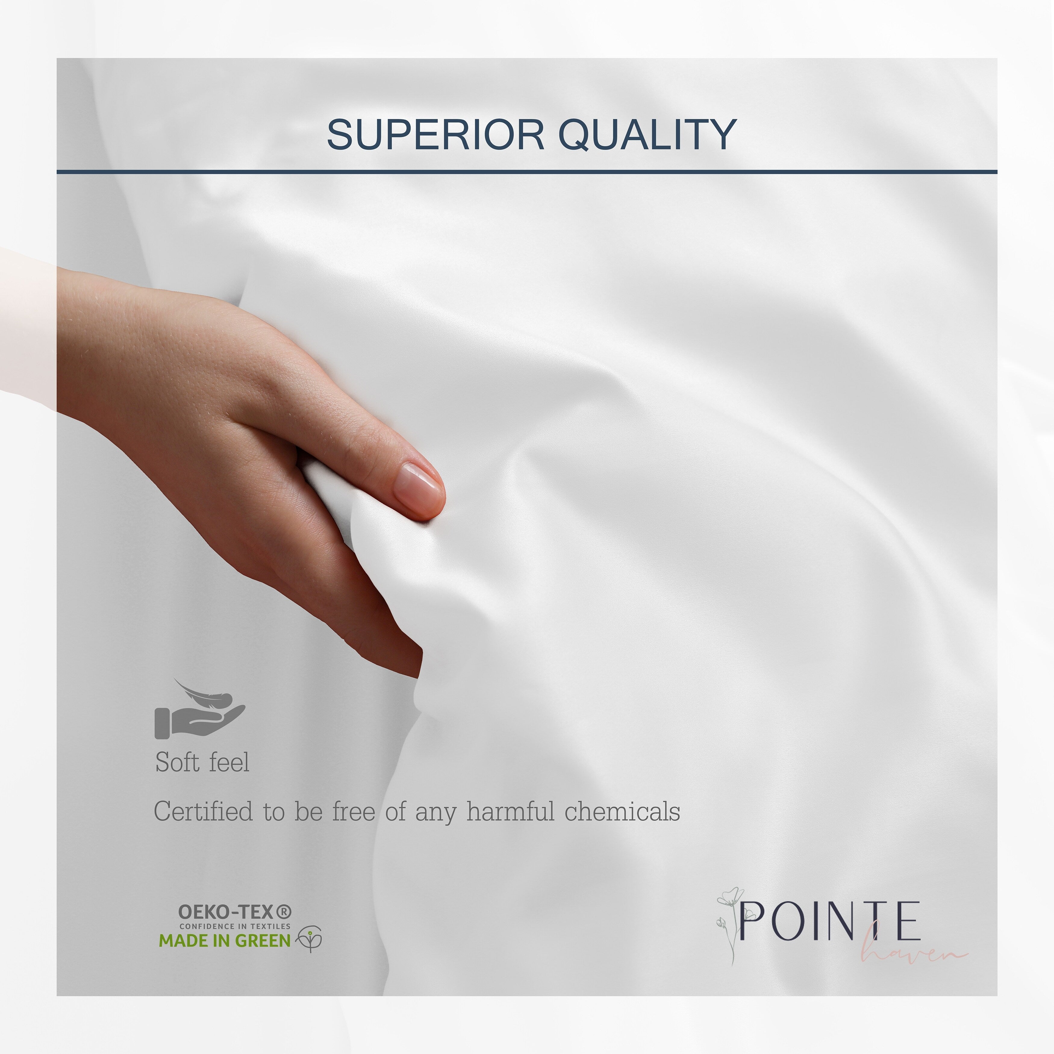 Pointehaven Deep Pocket 620 Thread Count Long Staple Cotton Sheet Set
