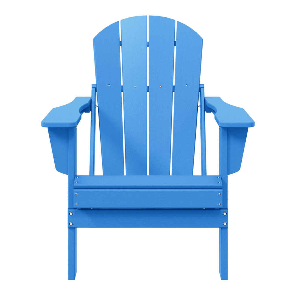 Polytrends Laguna Fade Resistant All Weather Outdoor Patio Folding Adirondack Chair