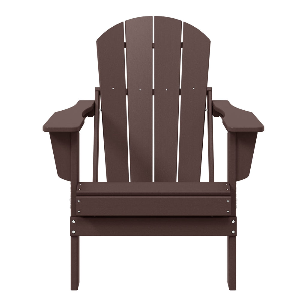 Polytrends Laguna Fade Resistant All Weather Outdoor Patio Folding Adirondack Chair