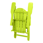 Polytrends Laguna Fade Resistant All Weather Outdoor Patio Folding Adirondack Chair