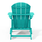 Polytrends Laguna Fade Resistant All Weather Outdoor Patio Folding Adirondack Chair