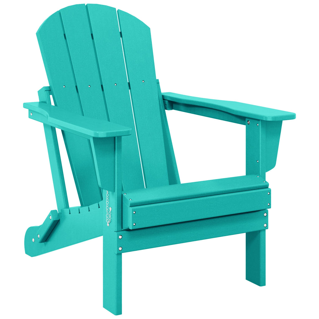 Polytrends Laguna Fade Resistant All Weather Outdoor Patio Folding Adirondack Chair