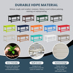 Polytrends Laguna Hdpe All Weather Outdoor Patio Rectangular Coffee Table