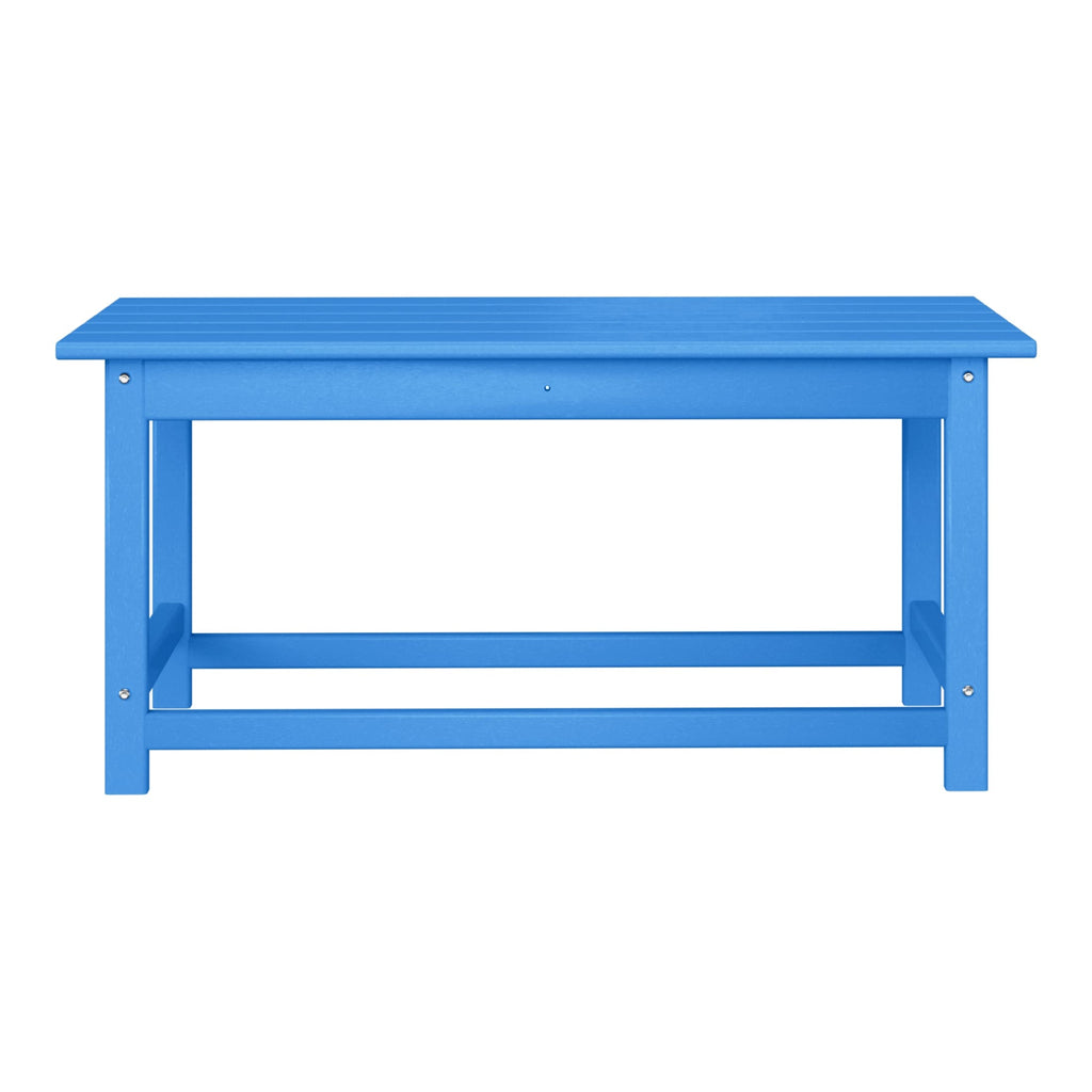 Polytrends Laguna Hdpe All Weather Outdoor Patio Rectangular Coffee Table