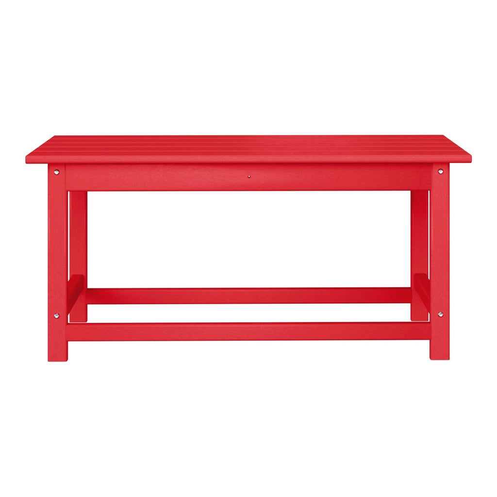 Polytrends Laguna Hdpe All Weather Outdoor Patio Rectangular Coffee Table