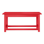 Polytrends Laguna Hdpe All Weather Outdoor Patio Rectangular Coffee Table