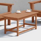 Polytrends Laguna Hdpe All Weather Outdoor Patio Rectangular Coffee Table