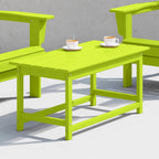 Polytrends Laguna Hdpe All Weather Outdoor Patio Rectangular Coffee Table