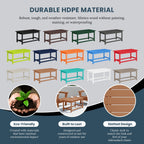 Polytrends Laguna Hdpe All Weather Outdoor Patio Rectangular Coffee Table