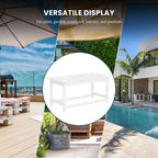 Polytrends Laguna Hdpe All Weather Outdoor Patio Rectangular Coffee Table