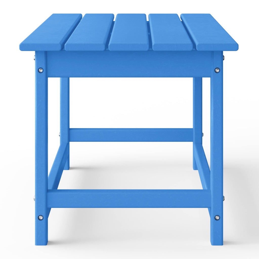 Polytrends Laguna Hdpe All Weather Outdoor Patio Rectangular Coffee Table