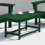 Polytrends Laguna Hdpe All Weather Outdoor Patio Rectangular Coffee Table