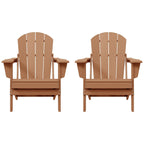 Polytrends Laguna Weather Resistant Outdoor Patio Folding Adirondack Chairs (Set of 2)