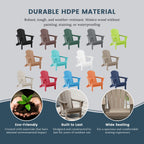 Polytrends Laguna Weather Resistant Outdoor Patio Folding Adirondack Chairs (Set of 2)