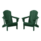 Polytrends Laguna Weather Resistant Outdoor Patio Folding Adirondack Chairs (Set of 2)