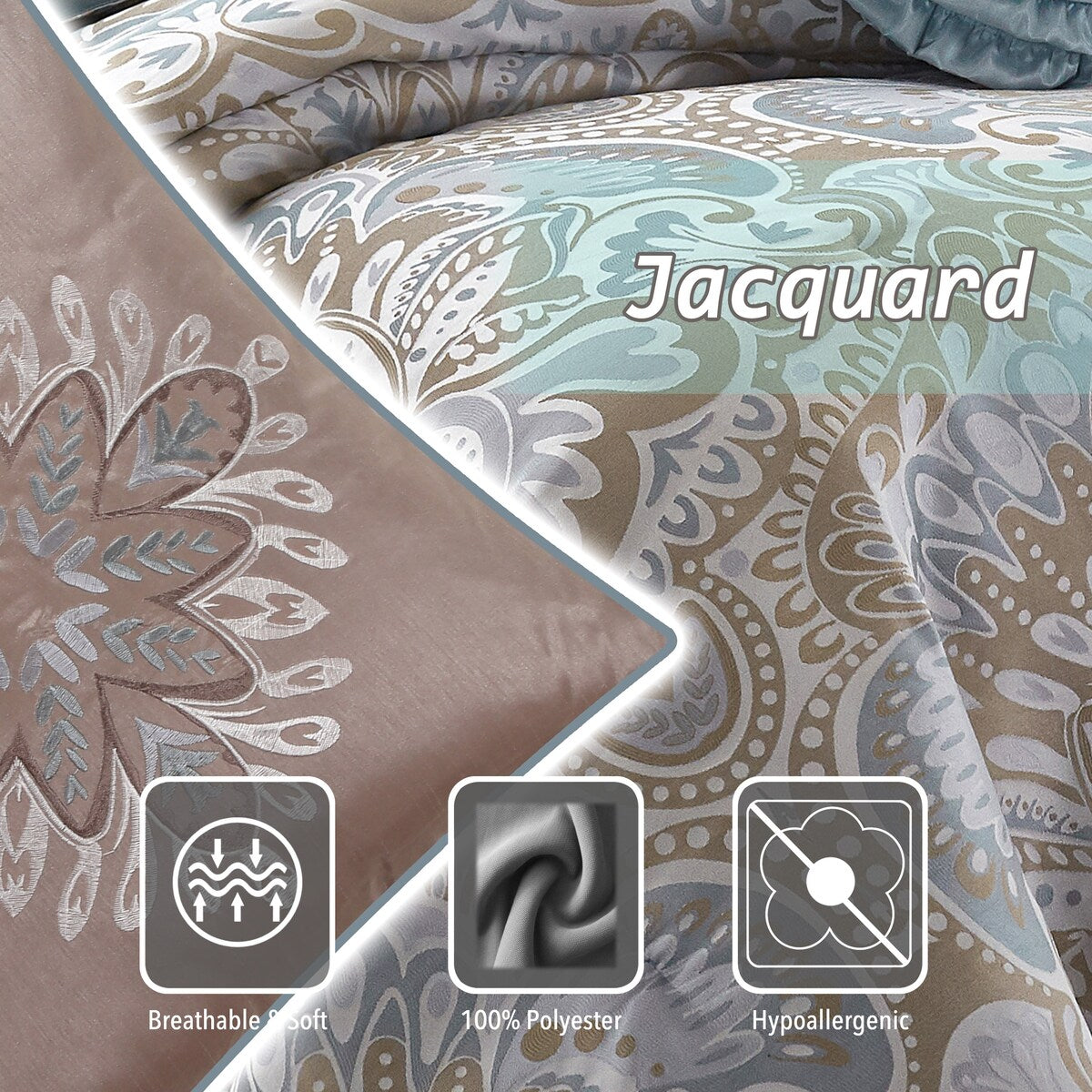 Porch & Den Summerfield Jacquard Medallion 6-piece Comforter Set