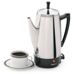 Presto Stainless Steel Coffee Maker, 12 Cup Robust Percolator Coffee, Silver - 2.79
