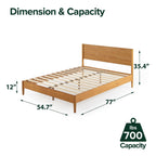 Priage by ZINUS Mid Century Wood Platform Bed Frame