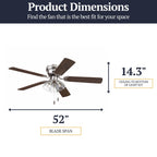Prominence Home Renton Traditional Farmhouse Indoor Ceiling Fan