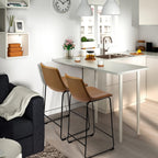 Bossin 18/26/30 inch Bar Stools,Counter Height Bar Stools with Back Modern PU Leather Stools Dining Chair with Footrest