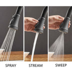 Pull Down Kitchen Faucet Single Handle Modern One Hole Kitchen Sink Faucets With Pull Down Sprayer Basin Tap With Deck Plate