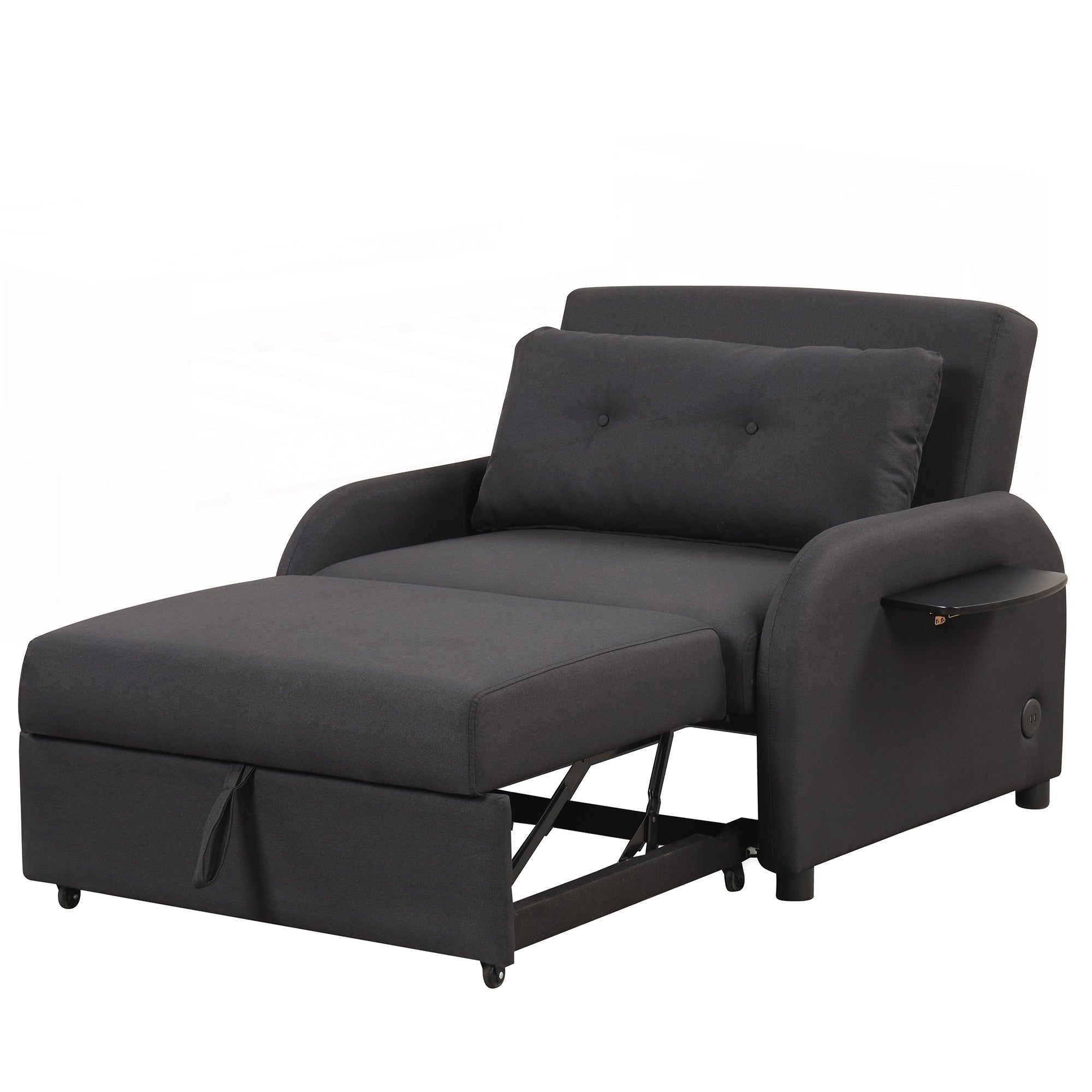 Pull Out Sofa Sleeper 3 in 1 with 2 Wing Table