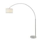 Q-Max 81 Steel Adjustable Arching Floor Lamp With Extra Large Shade and Marble Base