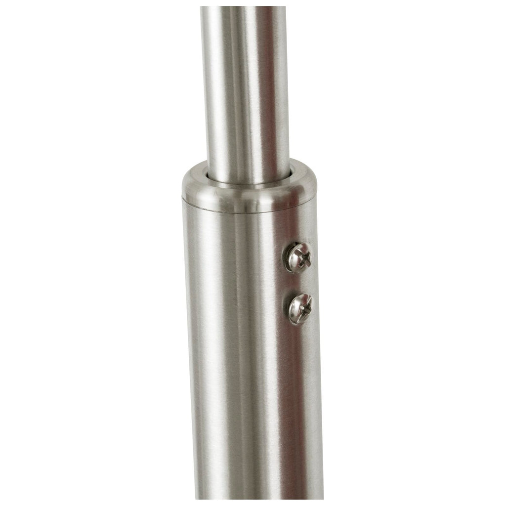 Q-Max 81 Steel Adjustable Arching Floor Lamp With Extra Large Shade and Marble Base