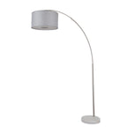 Q-Max 81 Steel Adjustable Arching Floor Lamp With Extra Large Shade and Marble Base