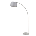 Q-Max 81 Steel Adjustable Arching Floor Lamp With Extra Large Shade and Marble Base
