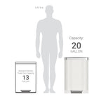 Qualiazero 75L / 20 Gallon Rectangular Step Can