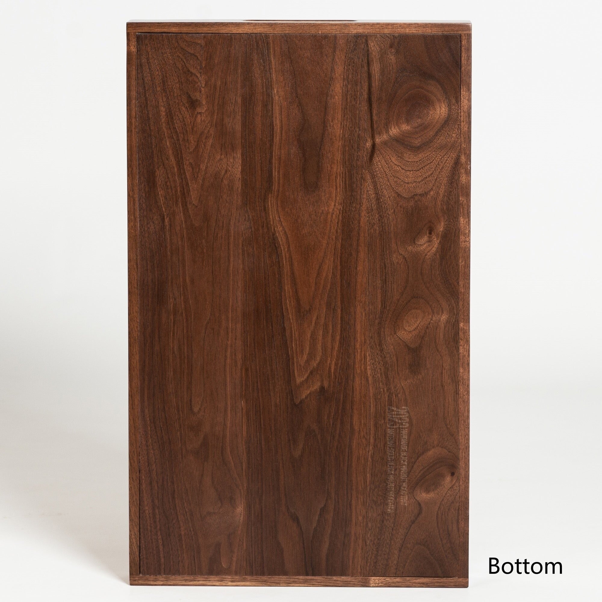 KINWELL Rectangle Black Walnut Wood Serving Tray Ottoman Tray