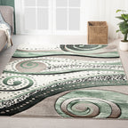 Rhodes Collection Abstract Swirl Area Rug