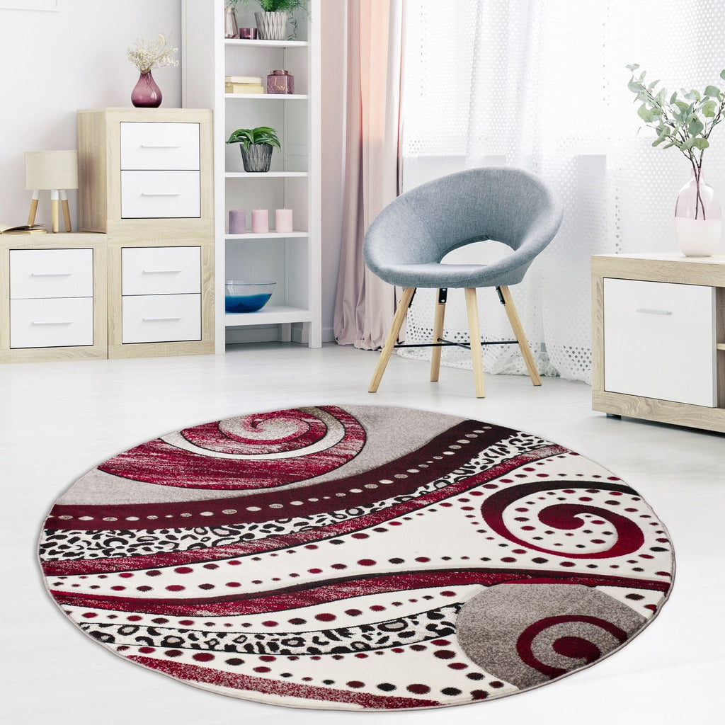 Rhodes Collection Abstract Swirl Area Rug