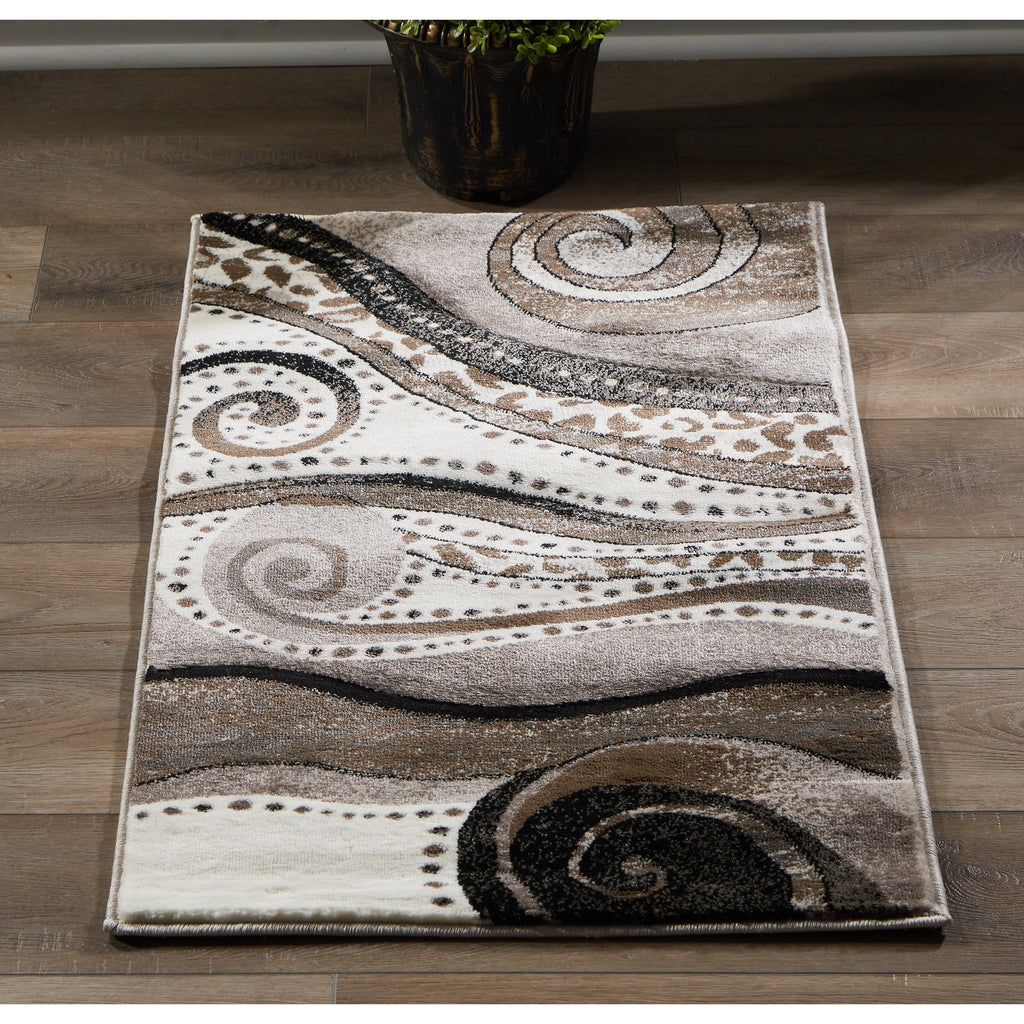 Rhodes Collection Abstract Swirl Area Rug