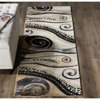 Rhodes Collection Abstract Swirl Area Rug