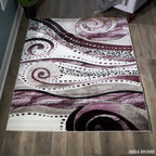 Rhodes Collection Abstract Swirl Area Rug