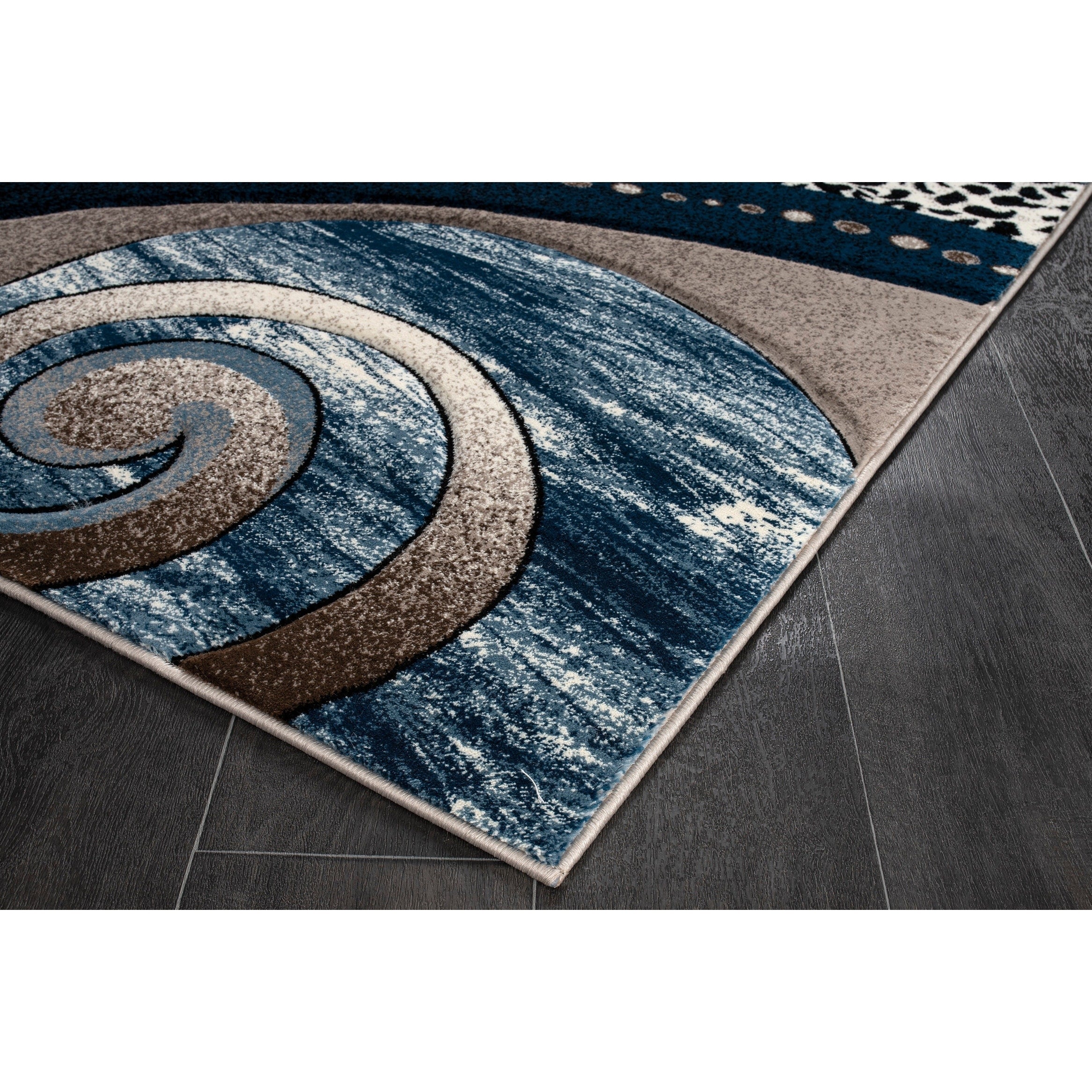 Rhodes Collection Abstract Swirl Area Rug