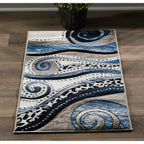 Rhodes Collection Abstract Swirl Area Rug