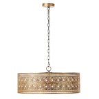 River of Goods Bryar Brass and Crystal 23.5W 3-Light Chandelier - 23.5 x 23.5 x 61.5