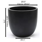 Tapered Round MgO Planter, Indoor and Outdoor