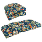 Rounded Back Tufted Indoor/Outdoor Settee Cushion Set (Set of 3) - 19 x 19