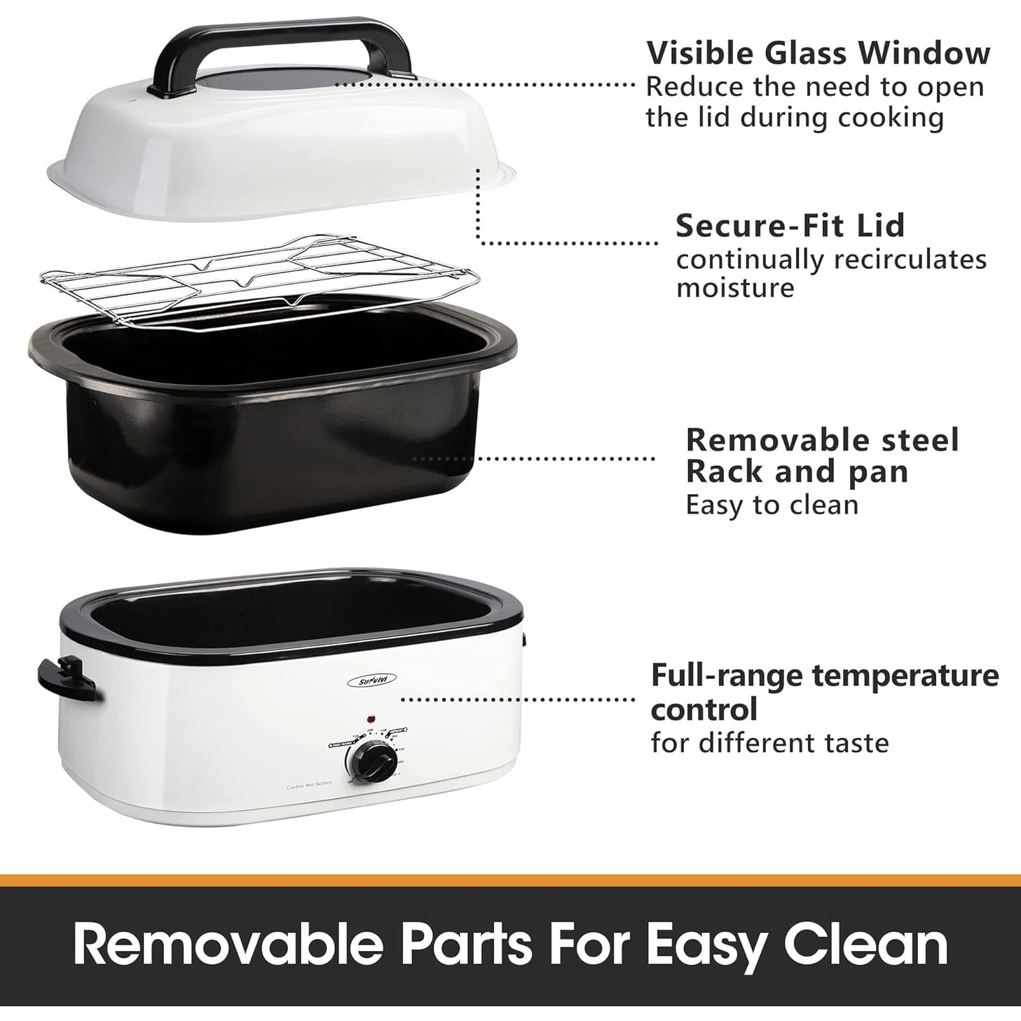 Royalcraft Roaster Oven with Removable Pan